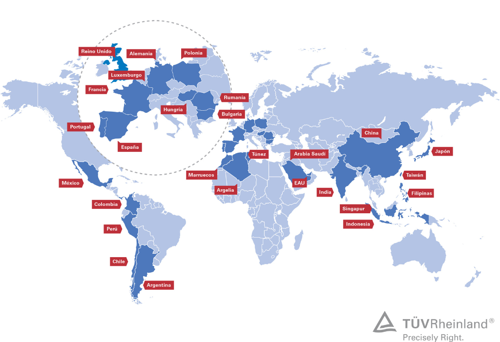 Ubicaciones de TÜV Rheinland Academy Ubicaciones de TÜV Rheinland Academy